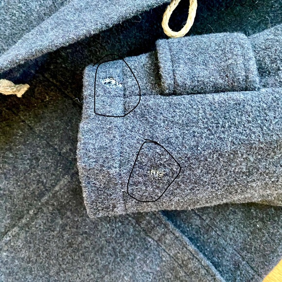 Banana Republic Wool Duffle Coat medium mens - Picture 8 of 14